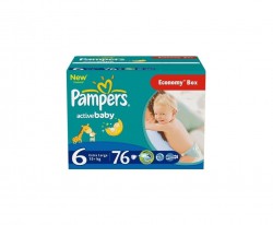 Подгузники, Pampers (Памперс) 15+ кг р. 6 56 шт актив беби драй экстра лардж