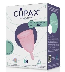 Менструальная чаша, Cupax (Капакс) р. Regular силиконовая розовая