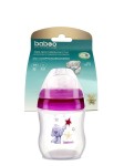 Бутылочка, Baboo (Бабу) 130 мл арт. 3-111 Ми Ту Ю термочувствительная с силиконовой соской и широким горлышком с 0 мес