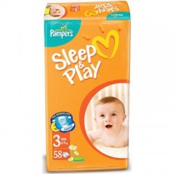 Подгузники, Pampers (Памперс) 7-18 кг р. 4 14 шт слип энд плей макси ромашка
