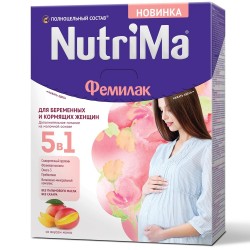 Смесь, НутриМа 350 г Фемилак для беременных и кормящих дополнительное питание на молочной основе 5в1 манго